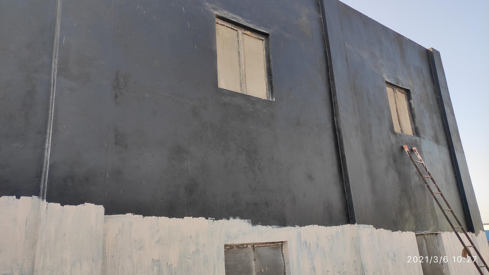 Vertical wall waterproofing