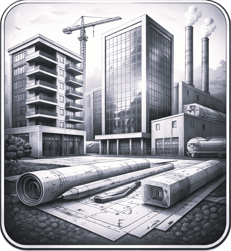 Residential, commercial, and industrial projects
